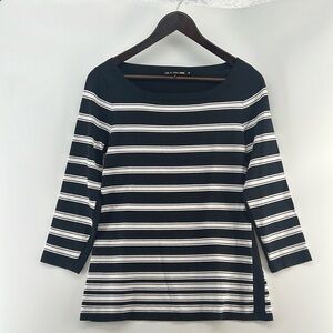 Rag & Bone Jeans  / Women Tops sz M black & white stripe long sleeve